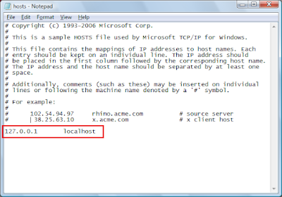 HOST file, Windows