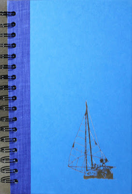 sailing book recycled into an artist journal