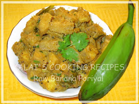 Raw Banana / Vazhakkai / Raw Plantain Poriyal with Curd