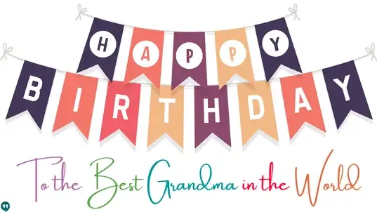 cute flag happy birthday to the best grandma in the world images