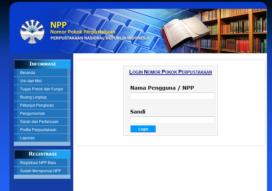 Cara Registrasi NPP (Nomor Pokok Perpustakaan ) 2016 