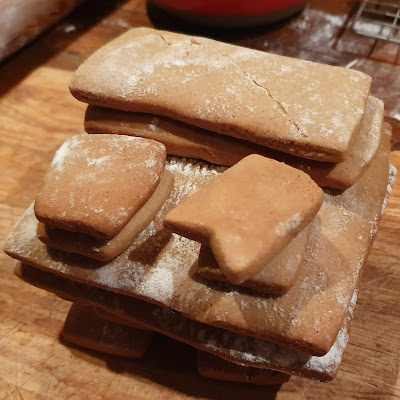 Gingerbread House Making walls roof and chimney pieces