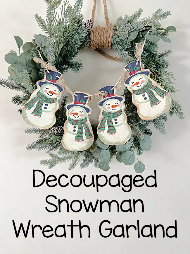 wreath with snowmen and overlay