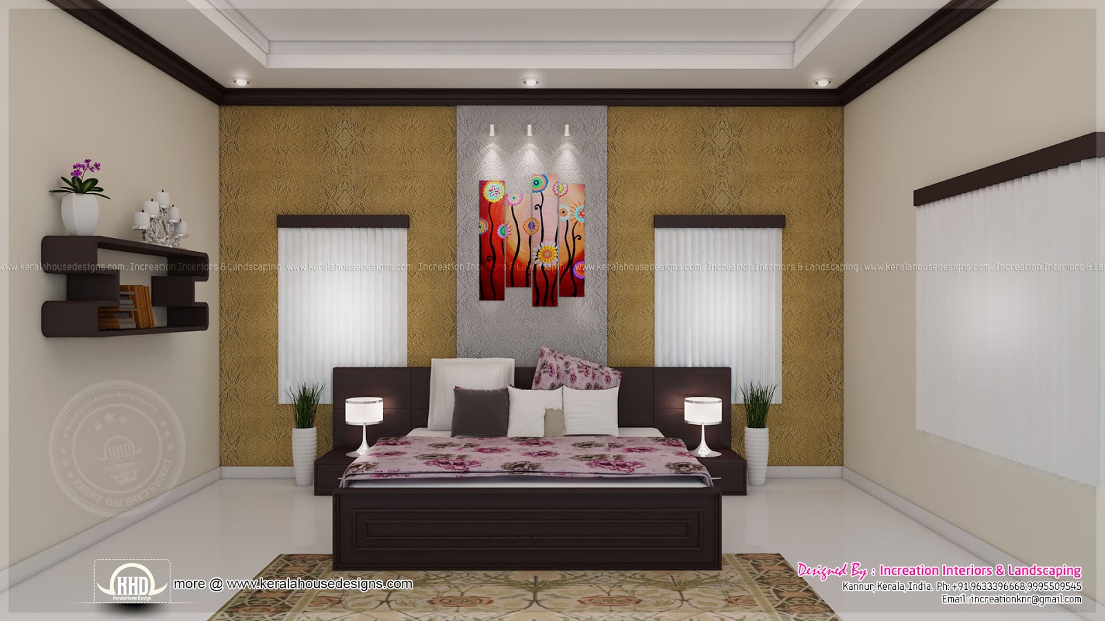 House interior ideas in 3d rendering  Kerala home design and floor plans