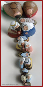 painted rocks, unique nativity sets, nativity scene figures, Cindy Thomas