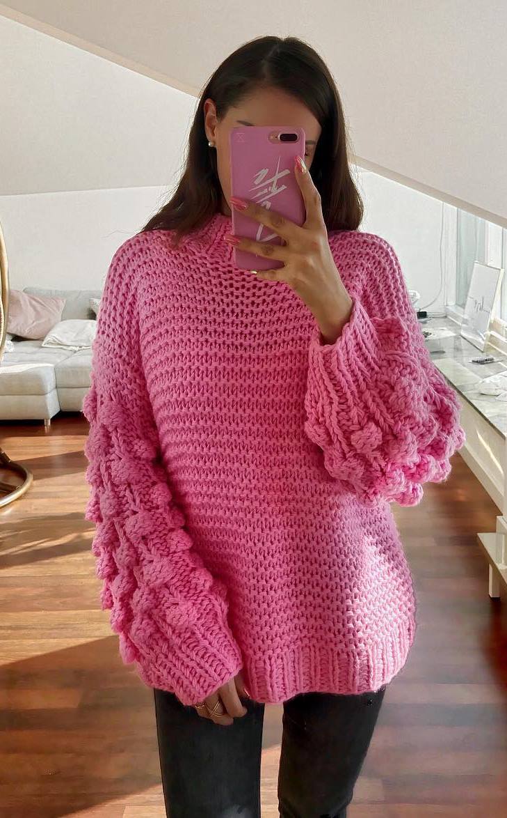 outfit of the day | pink oversized sweater and skinny jeans