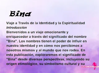 significado del nombre Bina