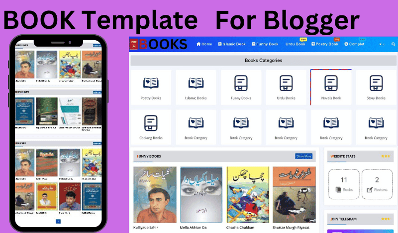 Books Template for Blogger | Premium Template for Book Website