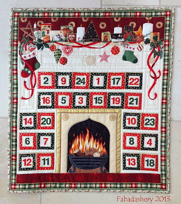 Makower Advent Calendar Quilt #107