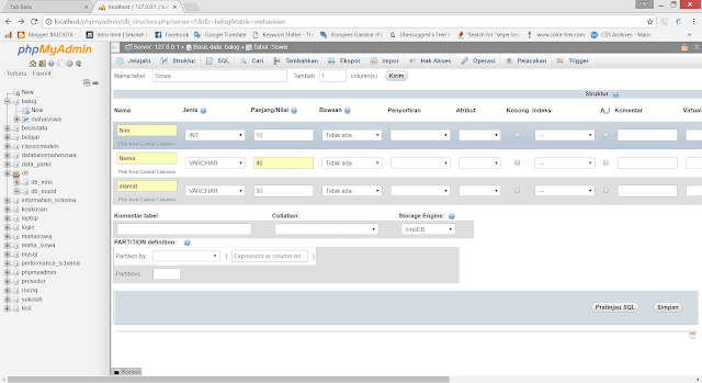 2 Cara Mudah Membuat Tabel Database Xampp Dengan CMD,Phpmyadmin