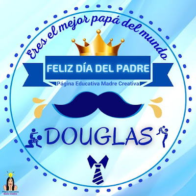 Solapín Nombre Douglas para redes sociales por Día del Padre