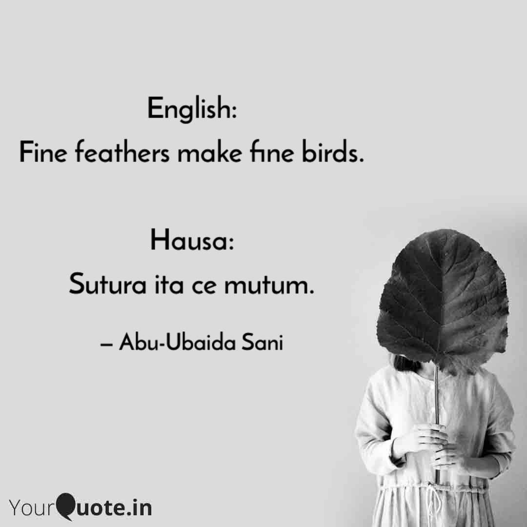 English Proverbs and their Hausa Translation