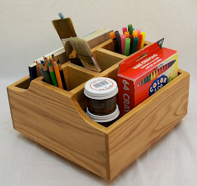 Lazy Susan craft caddy - wood