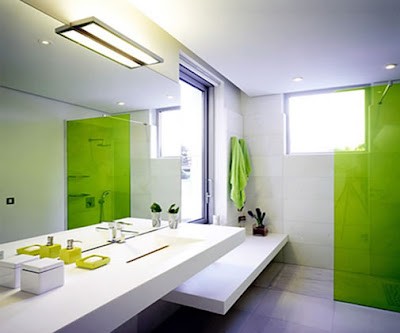 Bathroom Interior Design Green Color