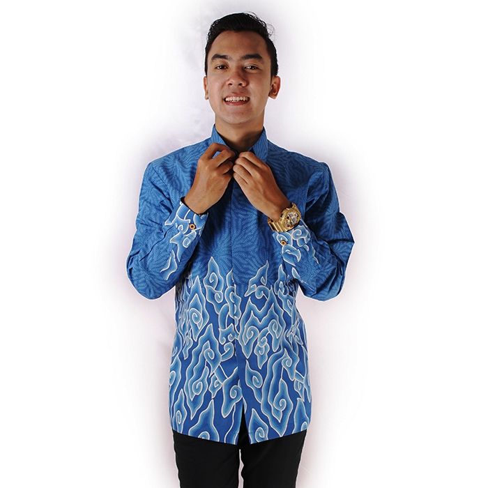  12 model kemeja gamis batik  mega  mendung  untuk pria 