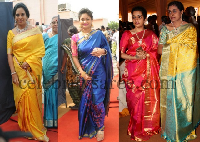 Celebrities Sarees at Tejaswini Wedding