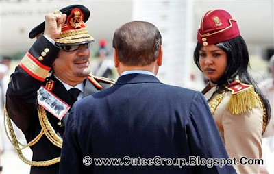 Libyan President Muammar Qazzafi's guards