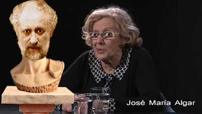 Manuela Carmena, alcaldesa de Madrid y su sobrino Luis Cueto.