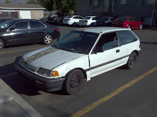 1991 honda civic, crappy car, honda, camo stripe, racing, white, 