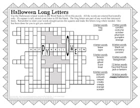 The Puzzle Den - Halloween Long Letters