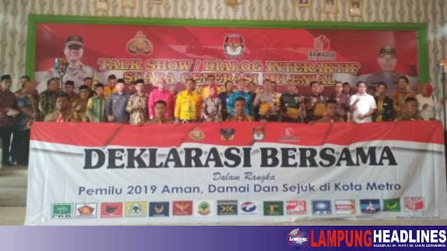 Sambut Pemilu, Wakapolda Lampung Ajak Generasi Milenial Perangi Hoax