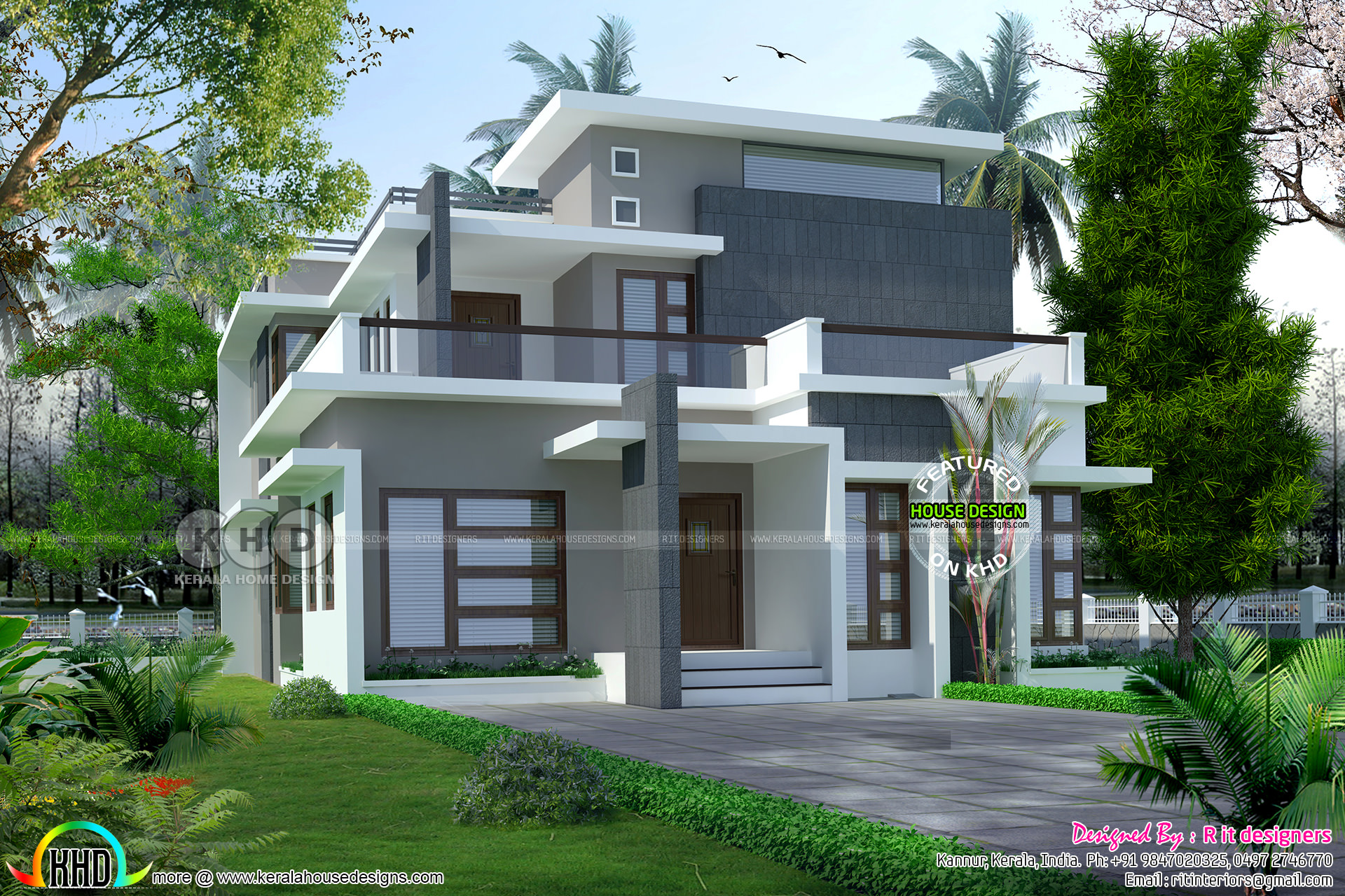 2238 sq ft modern  contemporary  house  in Kerala  Kerala  