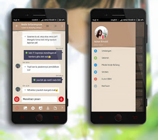 BBM MOD Terbaru Tema Mi-Simple Brown versi 3.3.0.16 APK