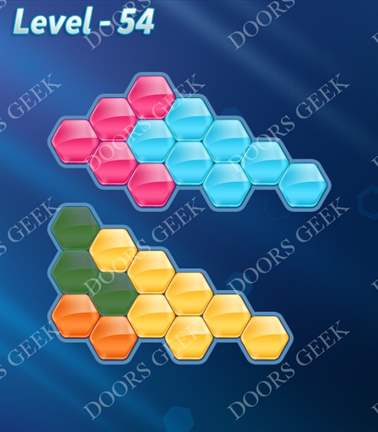 Block! Hexa Puzzle [5 Mania] Level 54 Solution, Cheats, Walkthrough for android, iphone, ipad, ipod