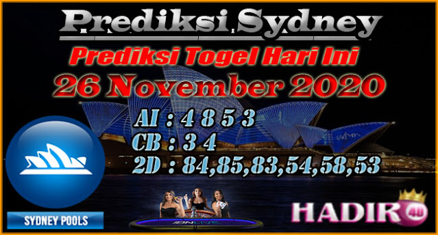 PREDIKSI TOGEL SYDNEY 26 NOVEMBER 2020