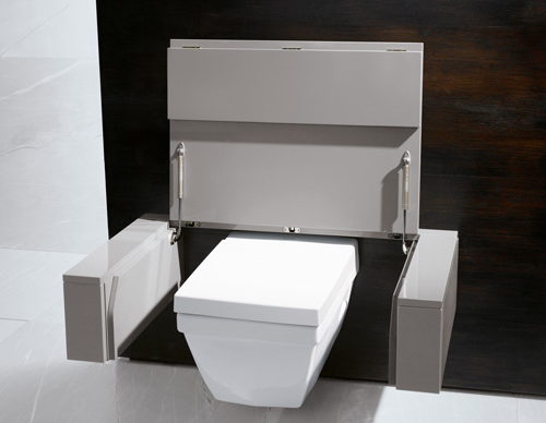 Practical Bathroom Solutions by Burgbad - toilet converts into ...?