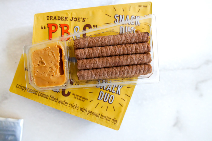 Trader Joe's PB&C Snack Duo, cookie sticks and peanut butter dip