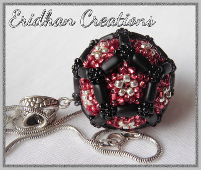 beaded sphere pendant