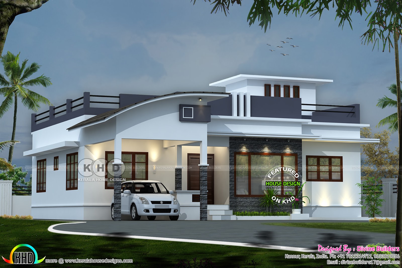 Modern single floor for  30  lakhs  Kerala home  design and 