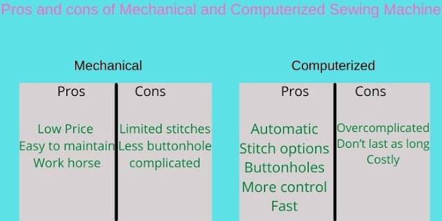 pros and cons of computerized and Mechanical sewing machine