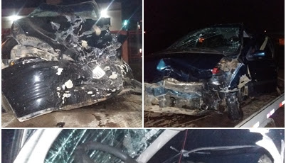 Acidente na BR-369 na noite desta última terça-feira veículo Corsa, placa de Cristais 