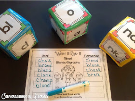 Blends and Digraphs Roll It Cubes