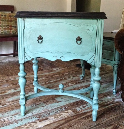 vintage table makeover
