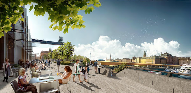 The project, which will create new public realm, is one of the largest urban transformation schemes in Sweden / Foster + Partners