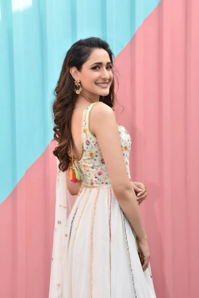 Beautiful Indian Girl Pragya Jaiswal In Sleeveless White Dress