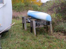 kayak on rack