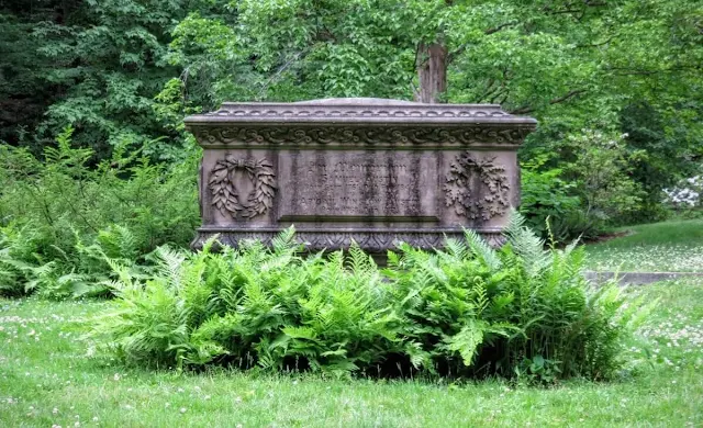 Old grave at Mount Auburn Cemetery Outside of Boston