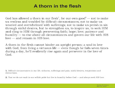 A thorn in the flesh