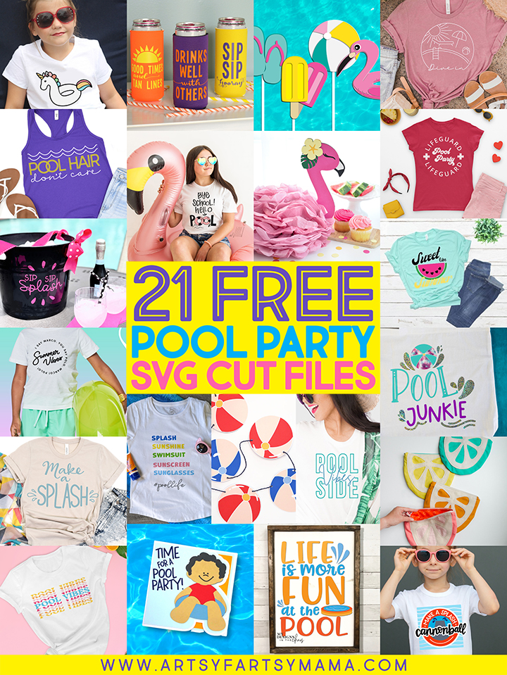 21 Free Pool Party SVG Cut Files