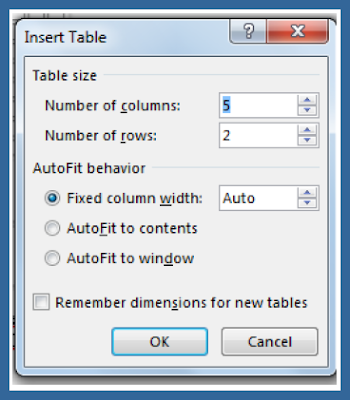 Cara Mudah Membuat Tabel MS.Office Word 2013