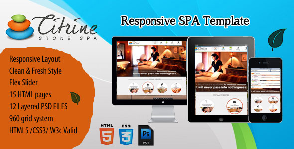 CITRINE STONE SPA Responsive Template - Health & Beauty Retail