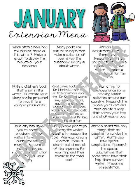 https://www.teacherspayteachers.com/Product/January-Extension-Menu-2319387