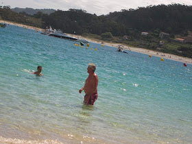 Clear water of Rodas Beach in Cíes Islands