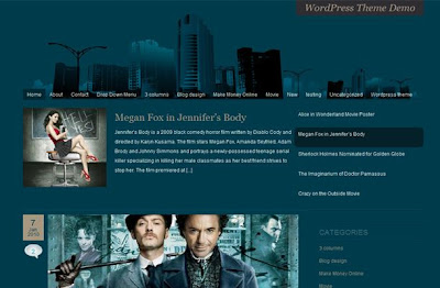 Abstract Movies Blue Blog Wordpress Theme Template