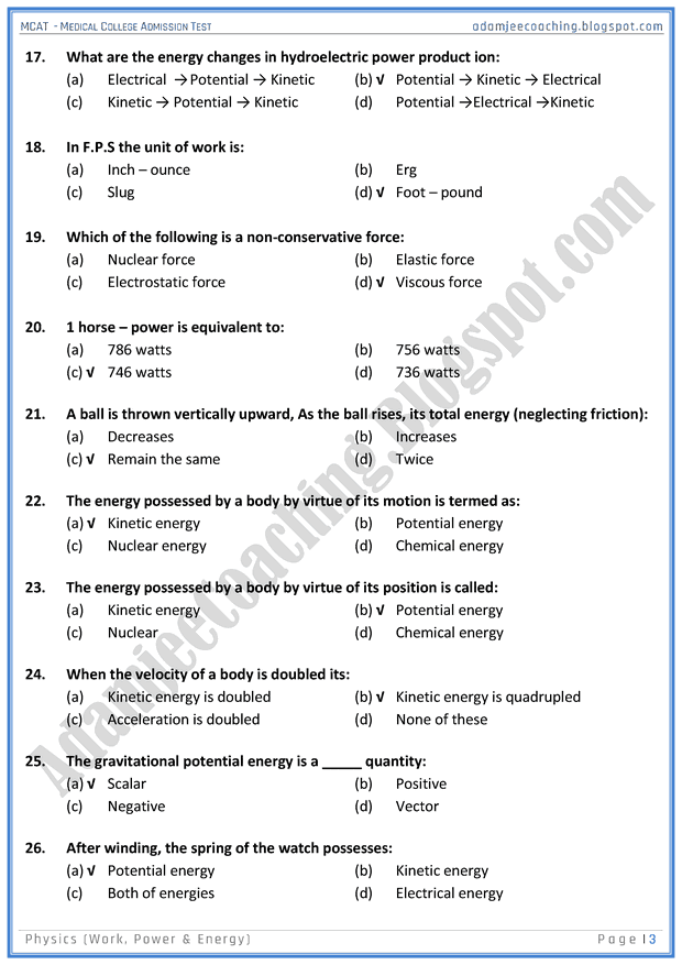 mcat-physics-work-power-and-energy-mcqs-for-medical-entry-test