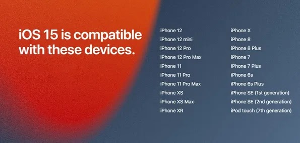 iPhones Eligible to download iOS 15?